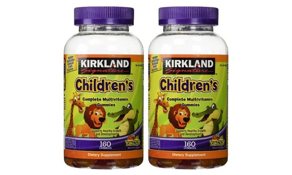 kirkland signature children's complete multivitamin 160 gummies giá bao nhiêu, kẹo dẻo kirkland organic vitamin của mỹ cho bé.