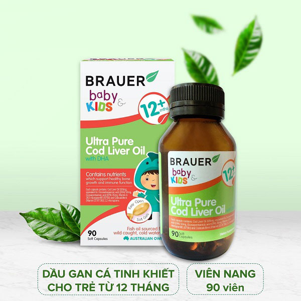 Công dụng của Brauer Baby & Kids Ultra Pure Cod Liver Oil with DHA 