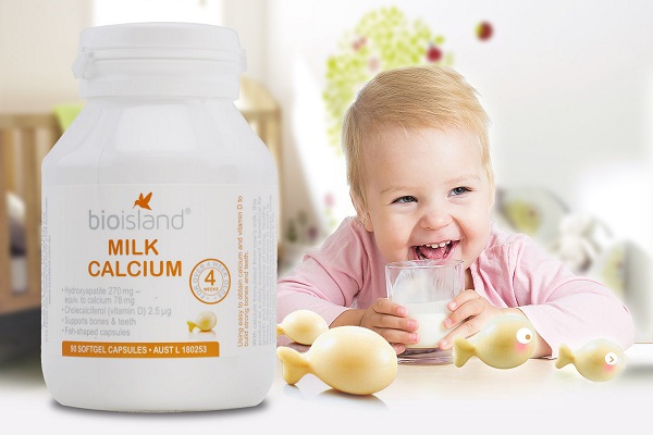 Công dụng của sữa canxi cho bé Milk Calcium Bio island