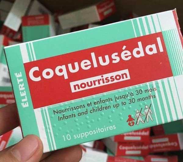 coquelusedal, review thuốc ho coquelusedal nourrisson, viên nhét hậu môn trị ho.