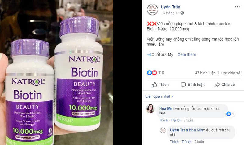 Feedback từ người dùng về viên uống Natrol Biotin