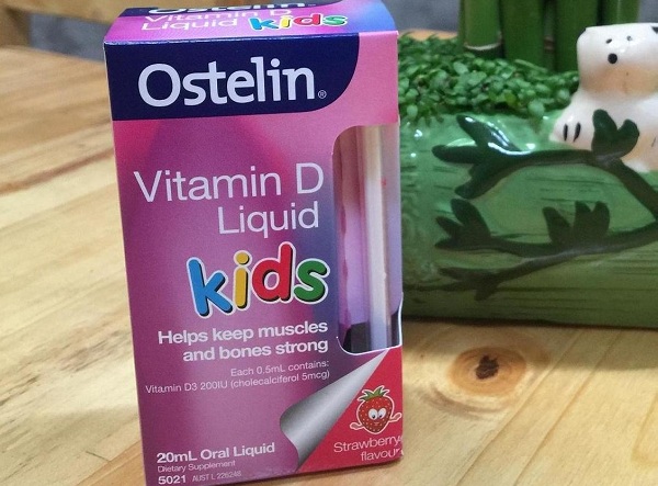 ostelin vitamin d liquid kid, cách dùng, uống như thế nào, liều dùng vitamin d úc, dạng giọt, tác dụng phụ.