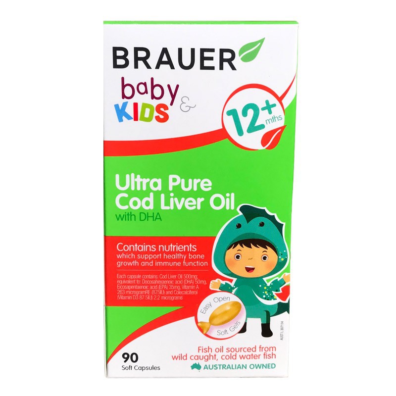 Brauer Baby & Kids Ultra Pure Cod Liver Oil with DHA 